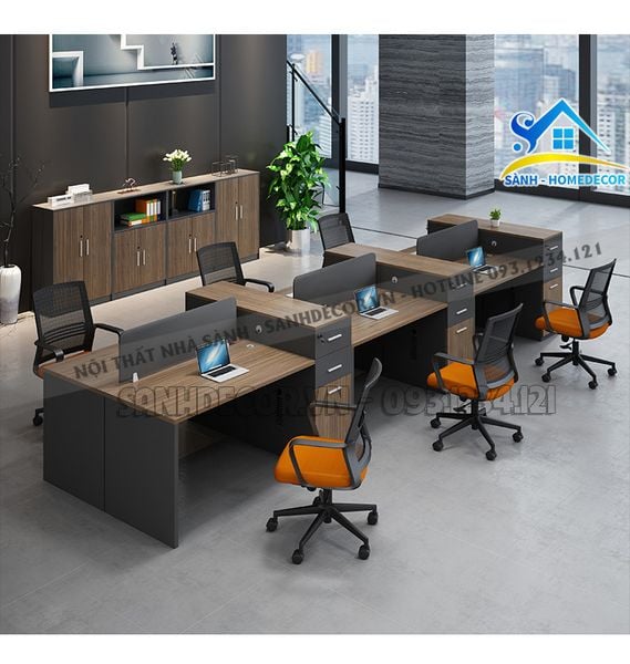  Bàn Cụm Văn Phòng Cao Cấp 6 Chỗ Ngồi - Bvp54 