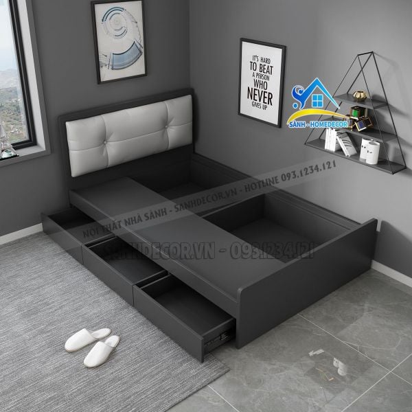  Giường Ngủ Bọc Nệm Mẫu Nhỏ Gọn - Sg106 