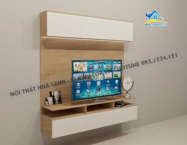  Kệ Tivi Gắn Tường Phong Cách Đơn Giản - Sktv31 