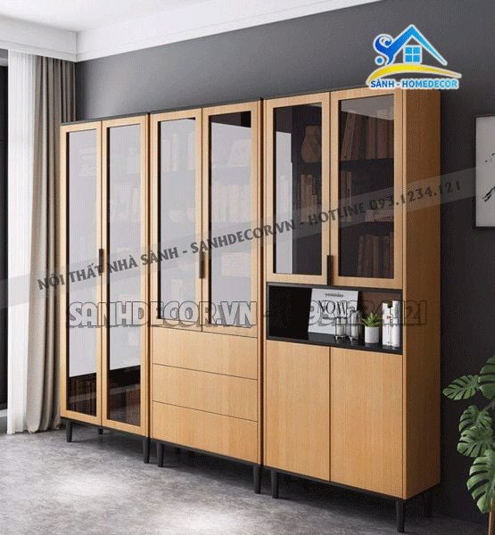  Bộ Tủ Sách Hiện Đại Kiểu Bắc Âu - Ts18 