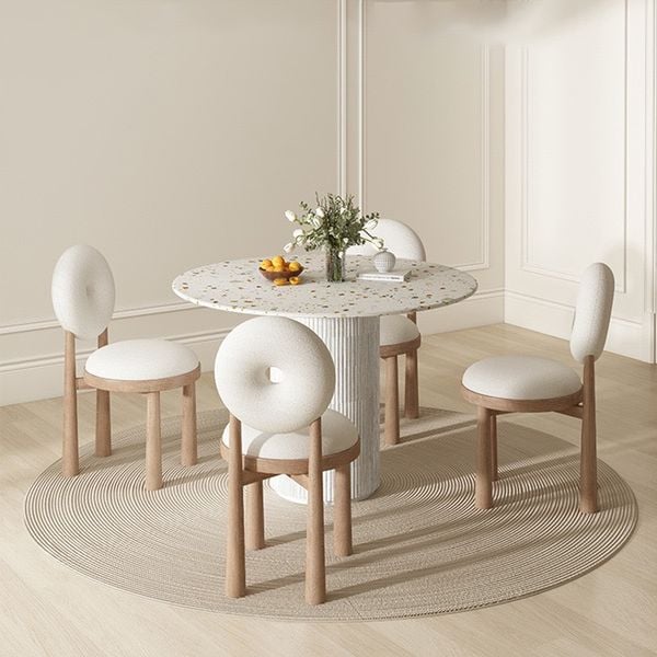  Bộ Bàn Ăn Ghế Donut Gỗ Tần Bì Cao Cấp - Sba04 