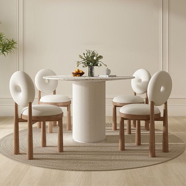  Bộ Bàn Ăn Ghế Donut Gỗ Tần Bì Cao Cấp - Sba04 