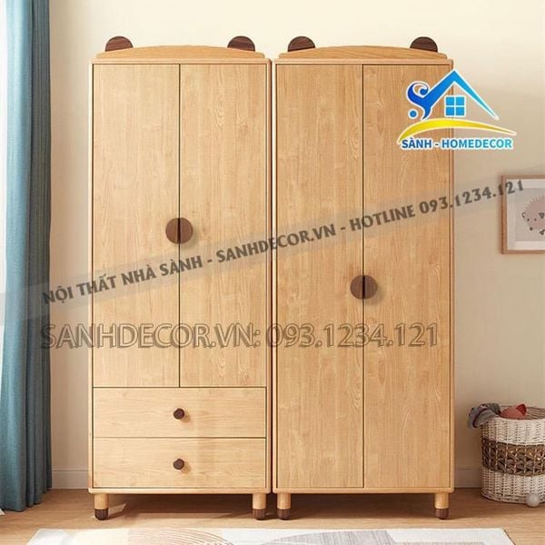  Bộ 2 Tủ Quần Áo Cho Bé Cao Cấp - Teb39 