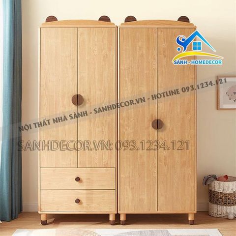 Bộ 2 tủ quần áo cho bé cao cấp - TEB39