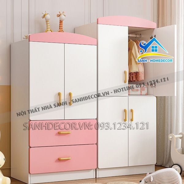  Bộ 2 Tủ Quần Áo Cho Bé Cao Cấp - Teb40 