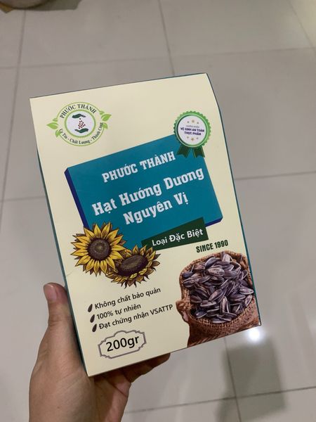 HẠT HƯỚNG DƯƠNG NGUYÊN VỊ ĐẶC BIỆT PHƯỚC THÀNH TÚI 200G