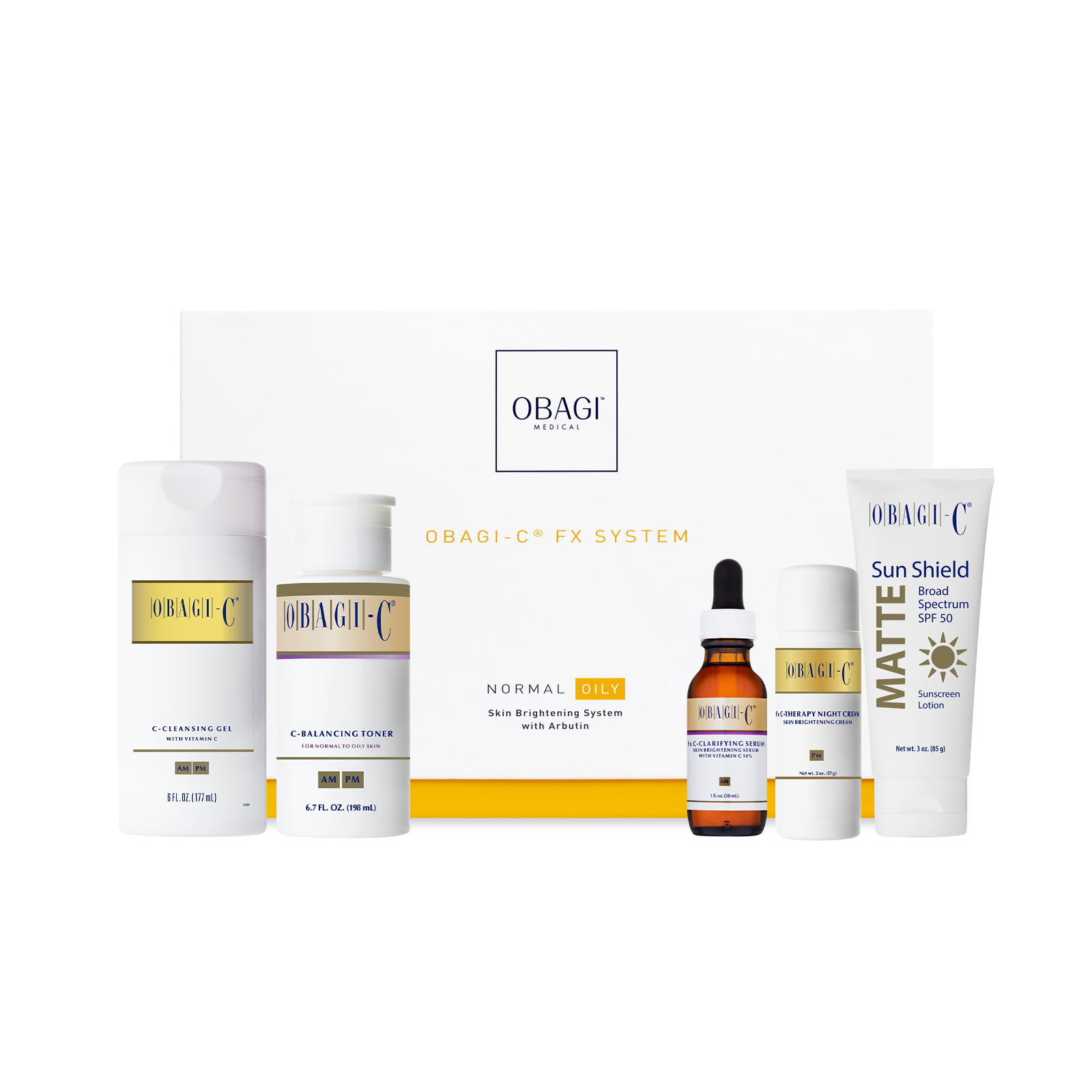  Bộ dưỡng trắng da chống lão hóa cho da dầu Obagi-C Fx System - Normal to Oily 
