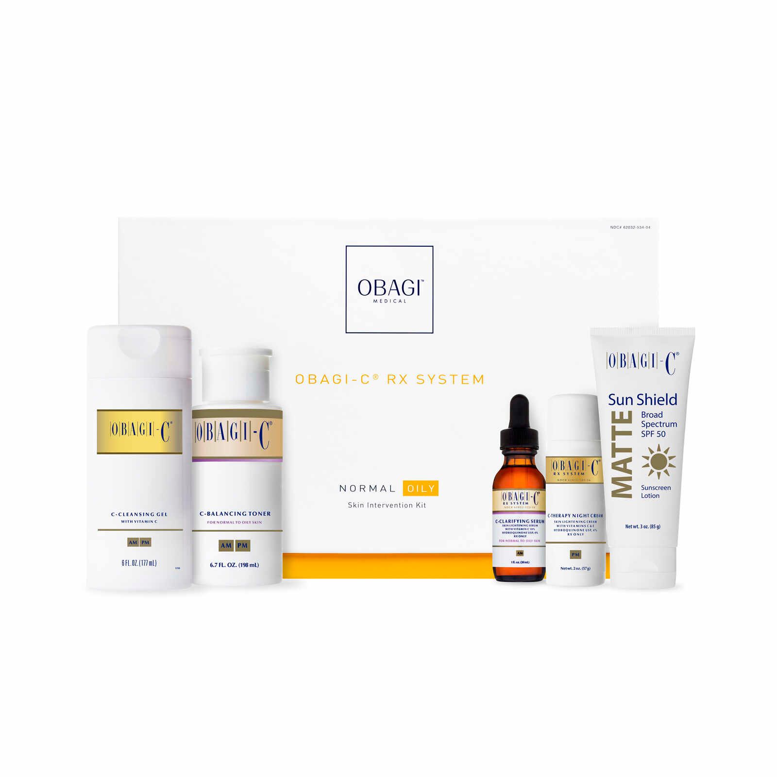  Bộ dưỡng trắng da mờ thâm nám cho da dầu Obagi-C Rx System - Normal to Oily 