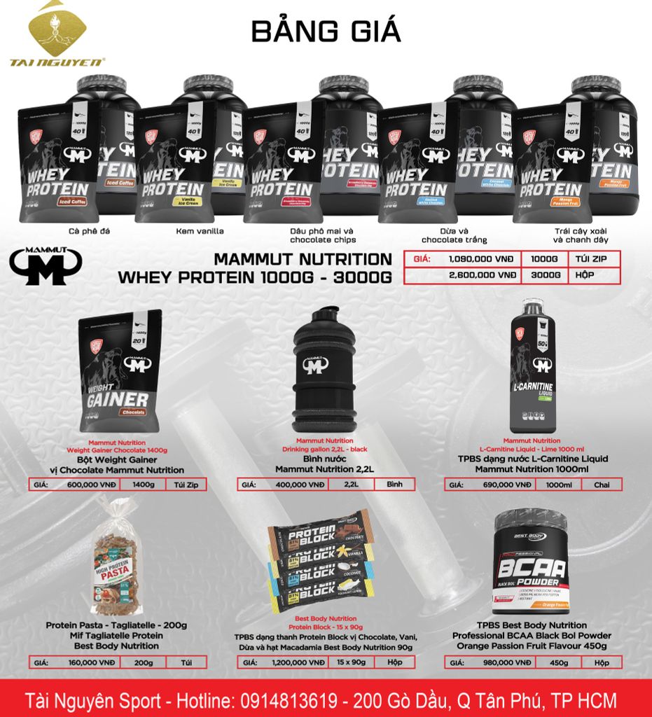 THỰC PHẨM BỔ SUNG MAMMUT WHEY PROTEIN