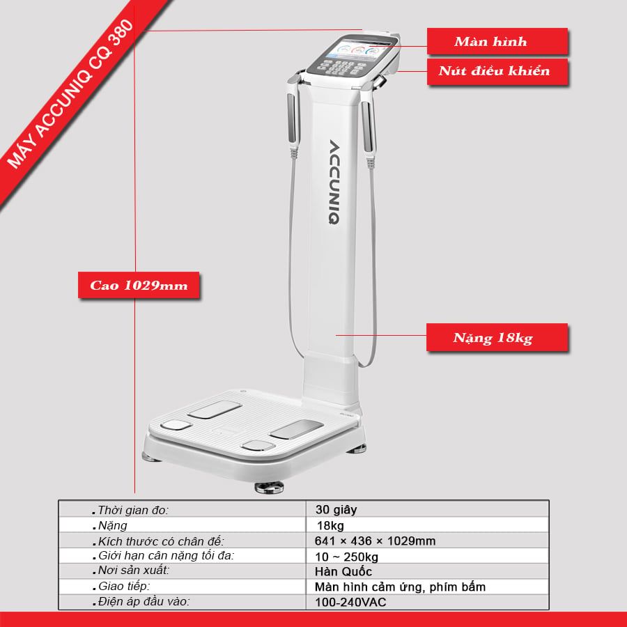 MÁY ĐO CHỈ SỐ CƠ THỂ  ACCUNIQ BC 380