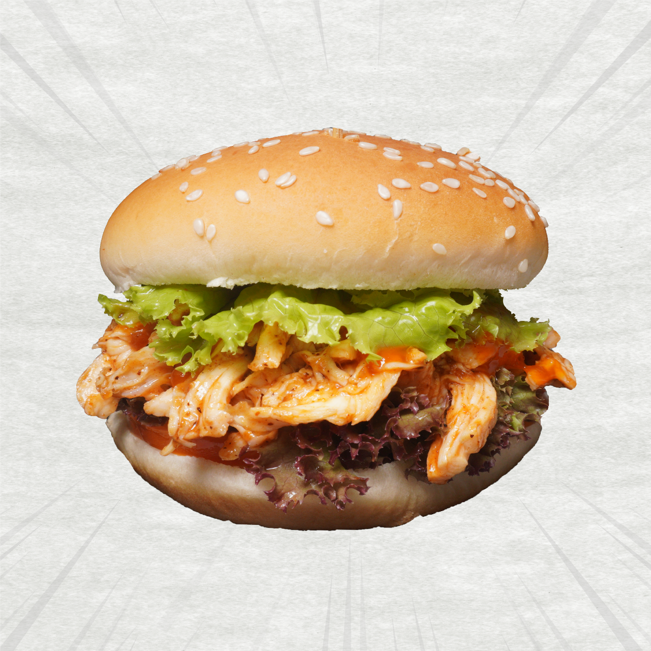  Burger Gà Xé 