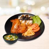  Combo Cơm Gà Rán Phủ Sốt + Soup 