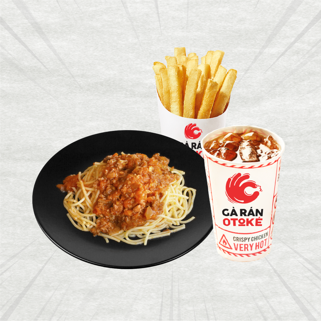  Combo Mì Ý Khoai tây lắc Nước ngọt 