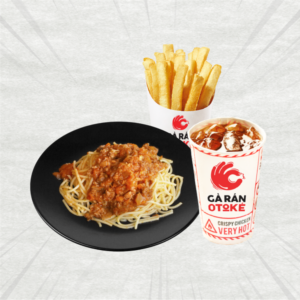  Combo Mì Ý Khoai tây lắc Nước ngọt 