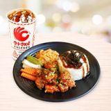  Combo Cơm Gà Viên Xốt Naban + Nước 