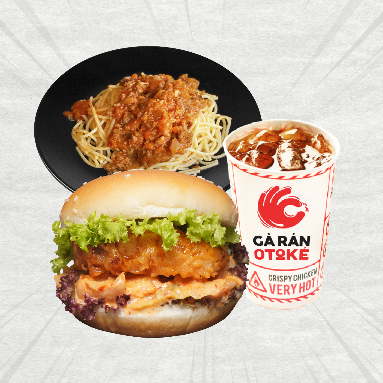  Spaghetti Burger Combo 