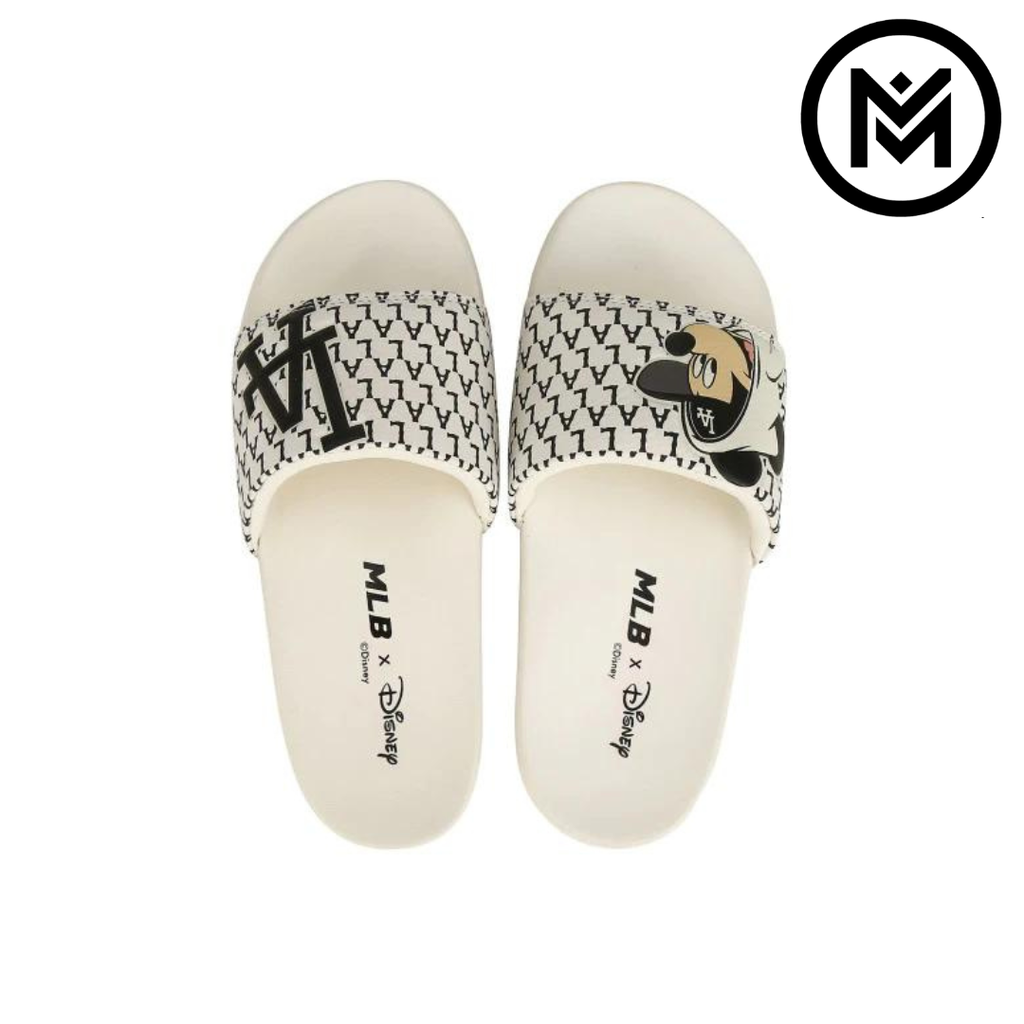 Dép MLB Slide Mickey LA 'White'