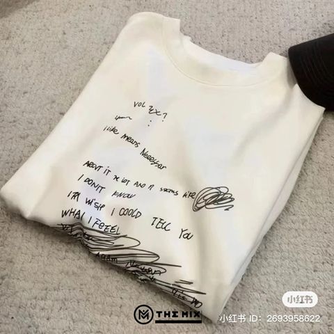 QA_Áo Thun Ader Hand Write Delete - Trắng