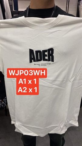 ADER T-Shirt White Logo Black