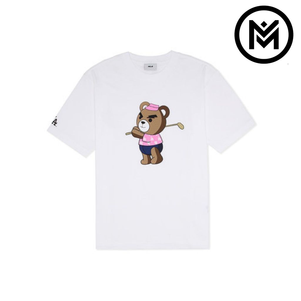 Áo thun MLB T-Shirt Bear LA Monogram Golf White