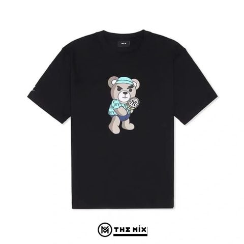Áo thun MLB T-Shirt Bear NY Monogram Tennis Black