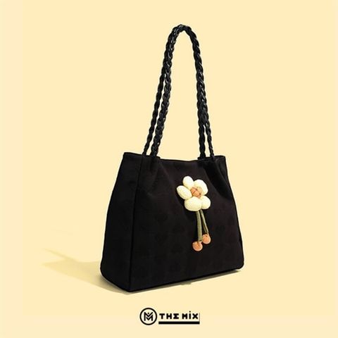 Túi Xách Lớn Tote Ceekay Cute Heart - Đen