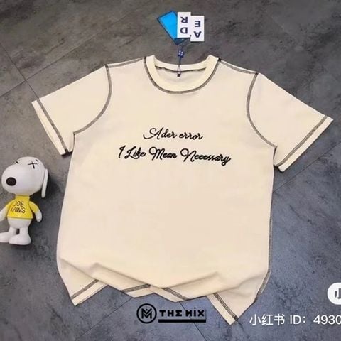 QA_Áo Thun Ader I Like Mean Viền - Kem