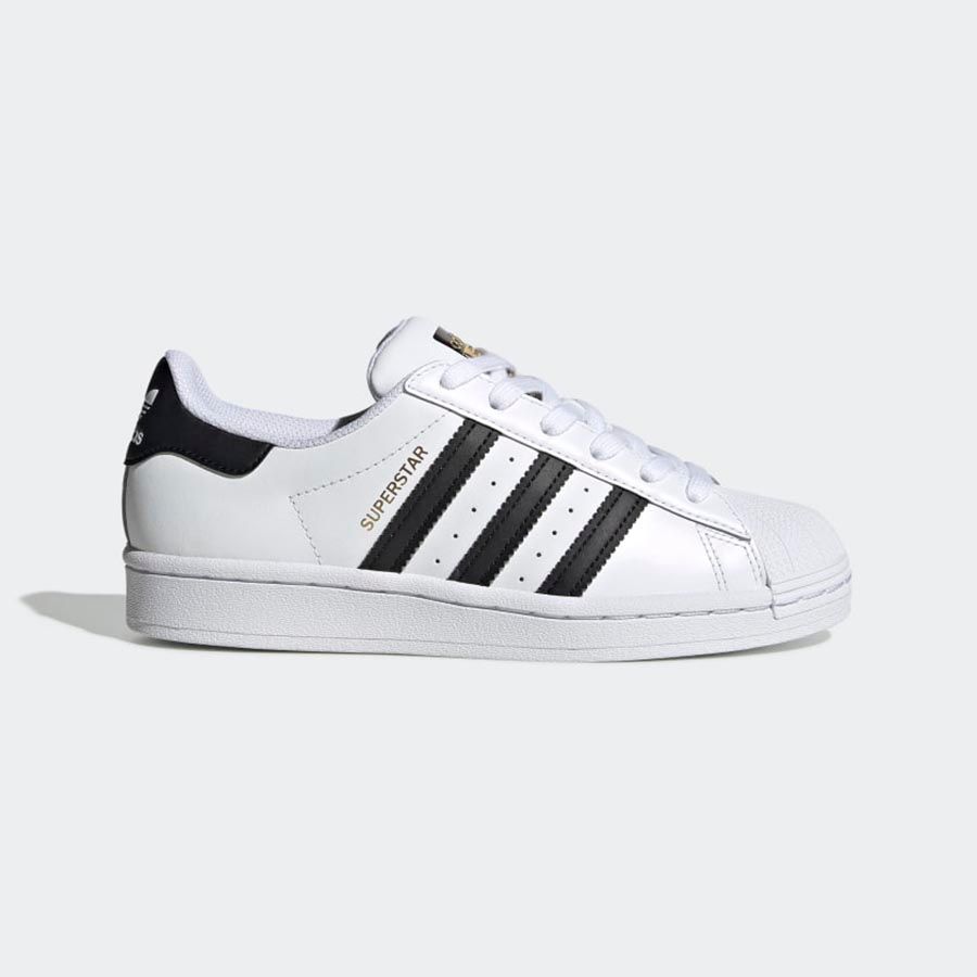 Adidas Superstar Trắng/Đen Tem Vàng