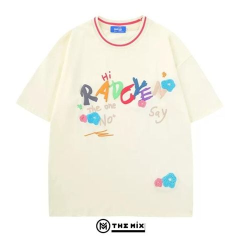 QA_Áo Thun Ader Print Crew - Apricot Kem