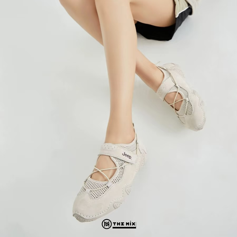 CC 2026 Mary Jane Sandals 65 Black Beige Cowhide 668122
