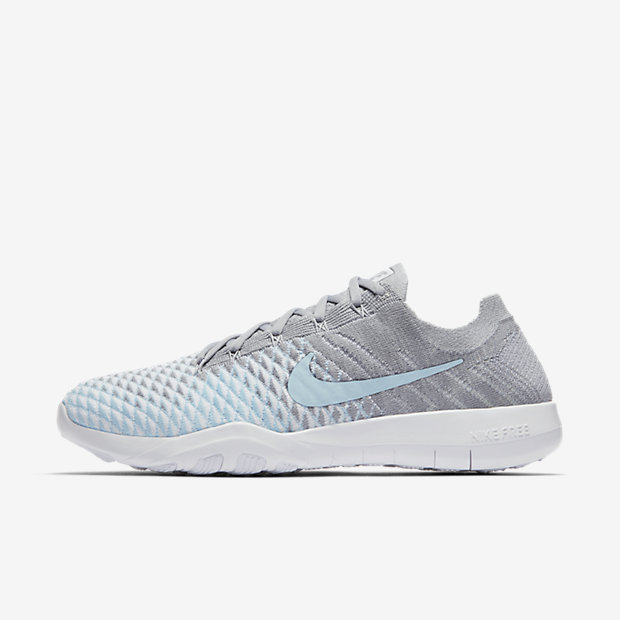 Nike training free tr flyknit trainers in shop grey and blue