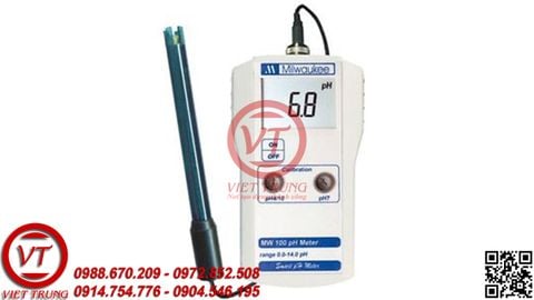 Máy đo pH cầm tay điện tử hiện số Milwaukee MW100 (VT-PHCT10)