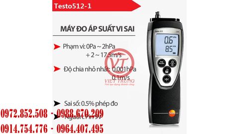 Máy Đo Chênh Lệch Áp Suất Testo 512 (VT-MDAS27)