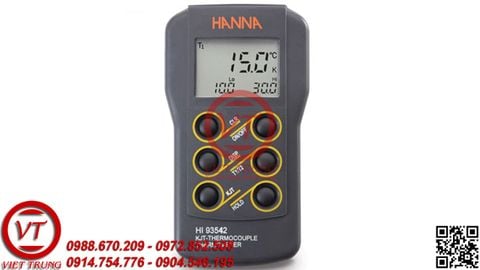 Máy đo nhiệt độ Hanna HI93542 (Cổng đo K, J, T) (VT-MDNDTX13)