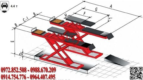 Thiết bị kiểm tra góc đặt bánh xe tự động ERCO X4300CTLT (VT-CBL12)