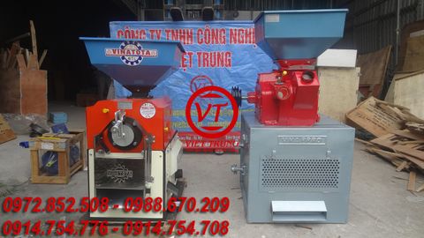 Bộ đầu xay xát gạo,máy chà bóng,thùng thổi trấu (VT-MXX25)