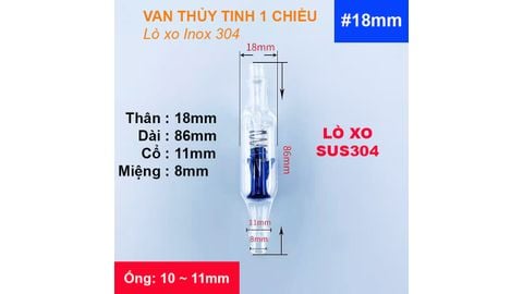 Van thủy tinh 1 chiều lò xo