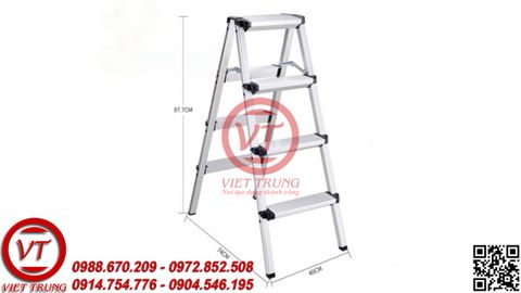 Thang nhôm rút gọn chữ A Ninda ND-A04(VT-TNM179)