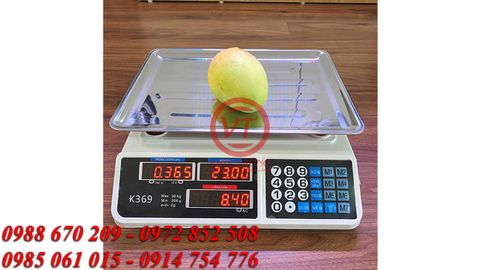 Cân điện tử tính tiền 30kg k369 độ chia 5g (VT-C03)