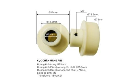 Cục chặn màng ABS 83x26