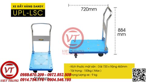 Xe đẩy hàng Nhật Bản sàn nhựa siêu nhẹ DANDY UPL-LSC(VT-XDH08)