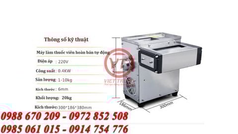 Máy làm thuốc hoàn bán tự động (VT-MLVH22)