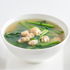 Soup bó xôi nấu nghêu