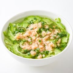 Soup ổ qua bào nấu tôm bằm