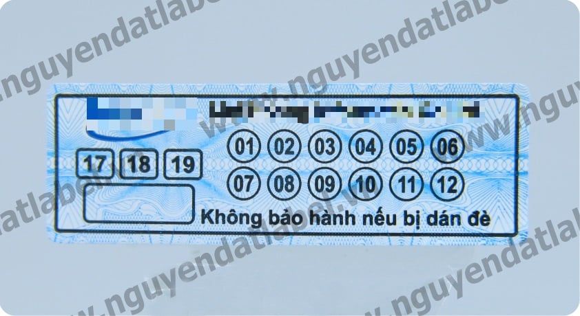 Tem Bảo Hành Giấy Vỡ In Màu