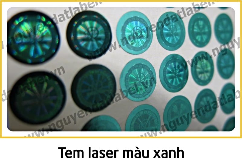 Tem Laser Màu Xanh Lá