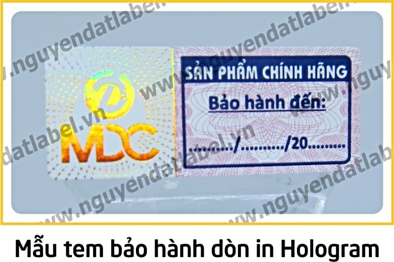 Tem Bảo Hành Dòn - Dẽo Vỡ In Hologram