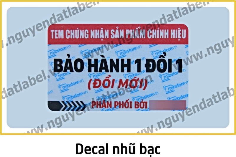 Decal Nhũ Bạc