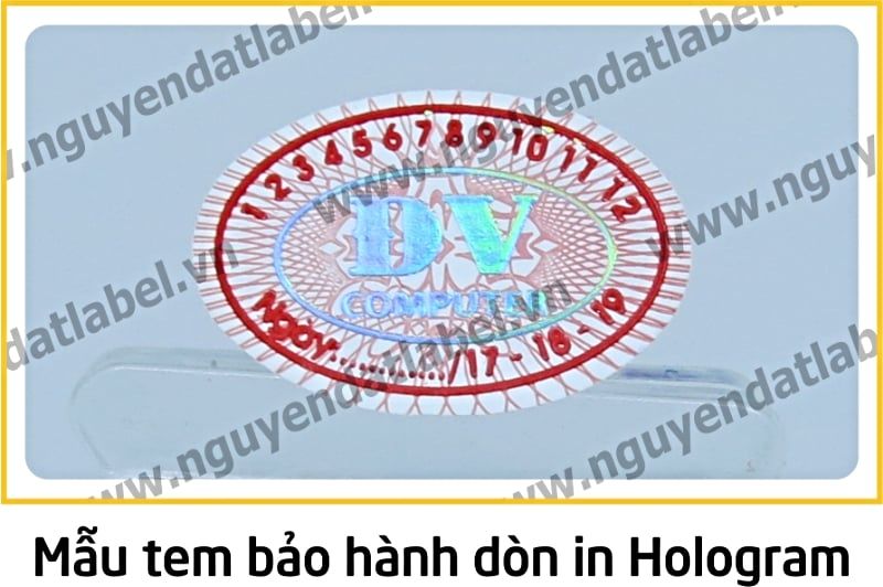 Tem Bảo Hành Dòn - Dẽo Vỡ In Hologram