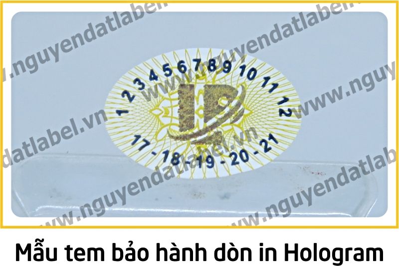 Tem Bảo Hành Dòn - Dẽo Vỡ In Hologram